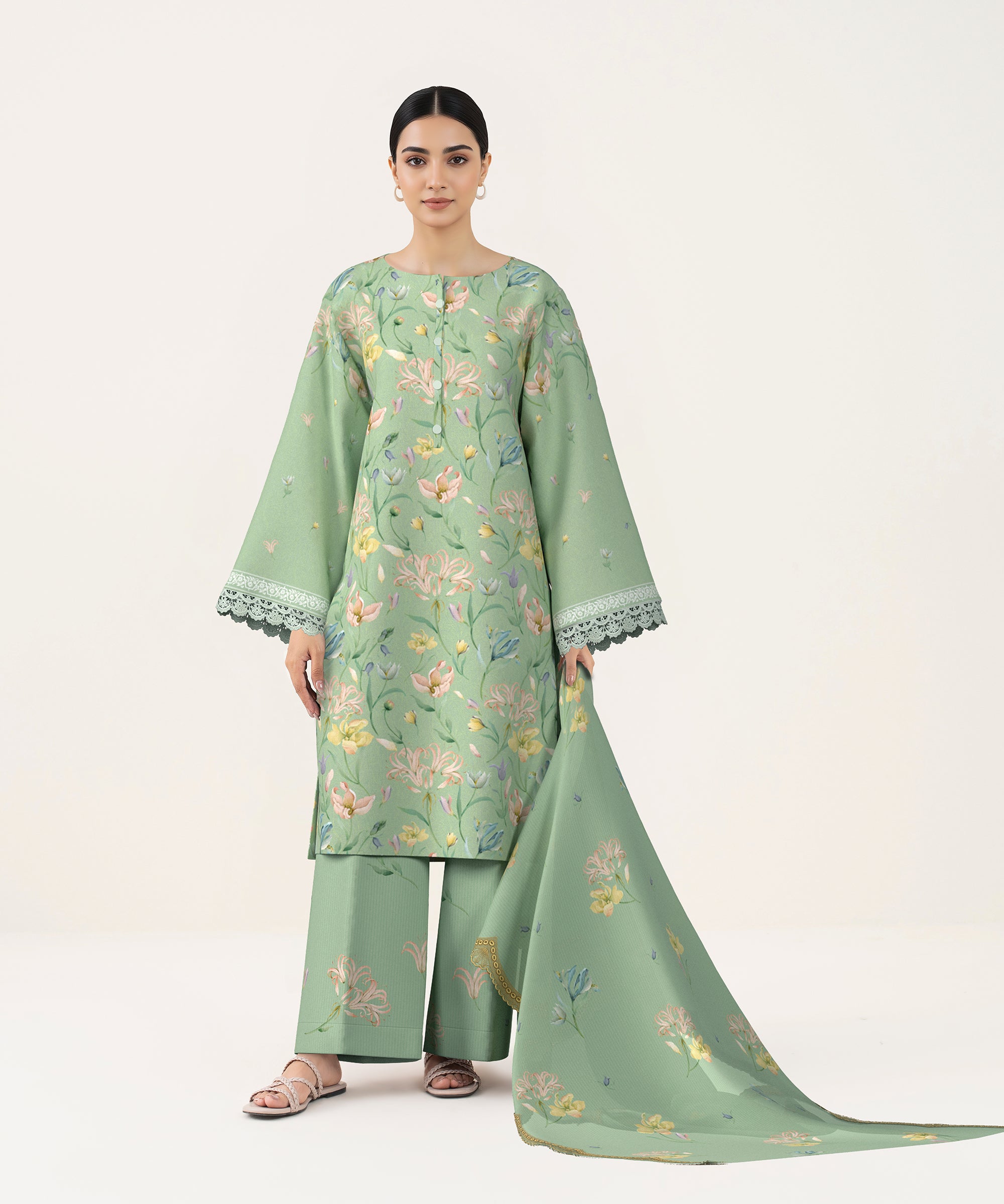Sapphire Embroidered Lawn Unstitched 3 Piece