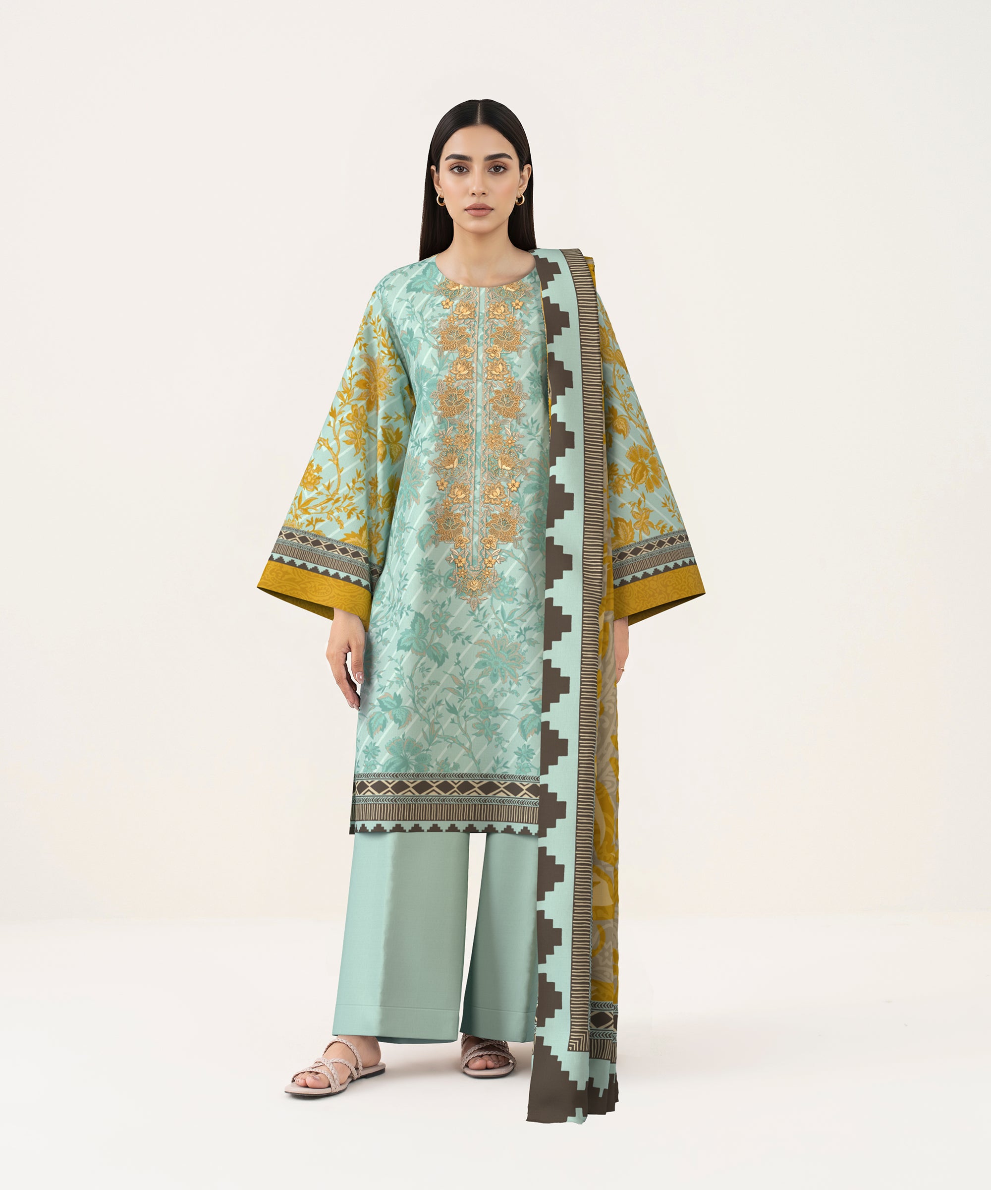 Sapphire Embroidered Lawn Unstitched 3 Piece