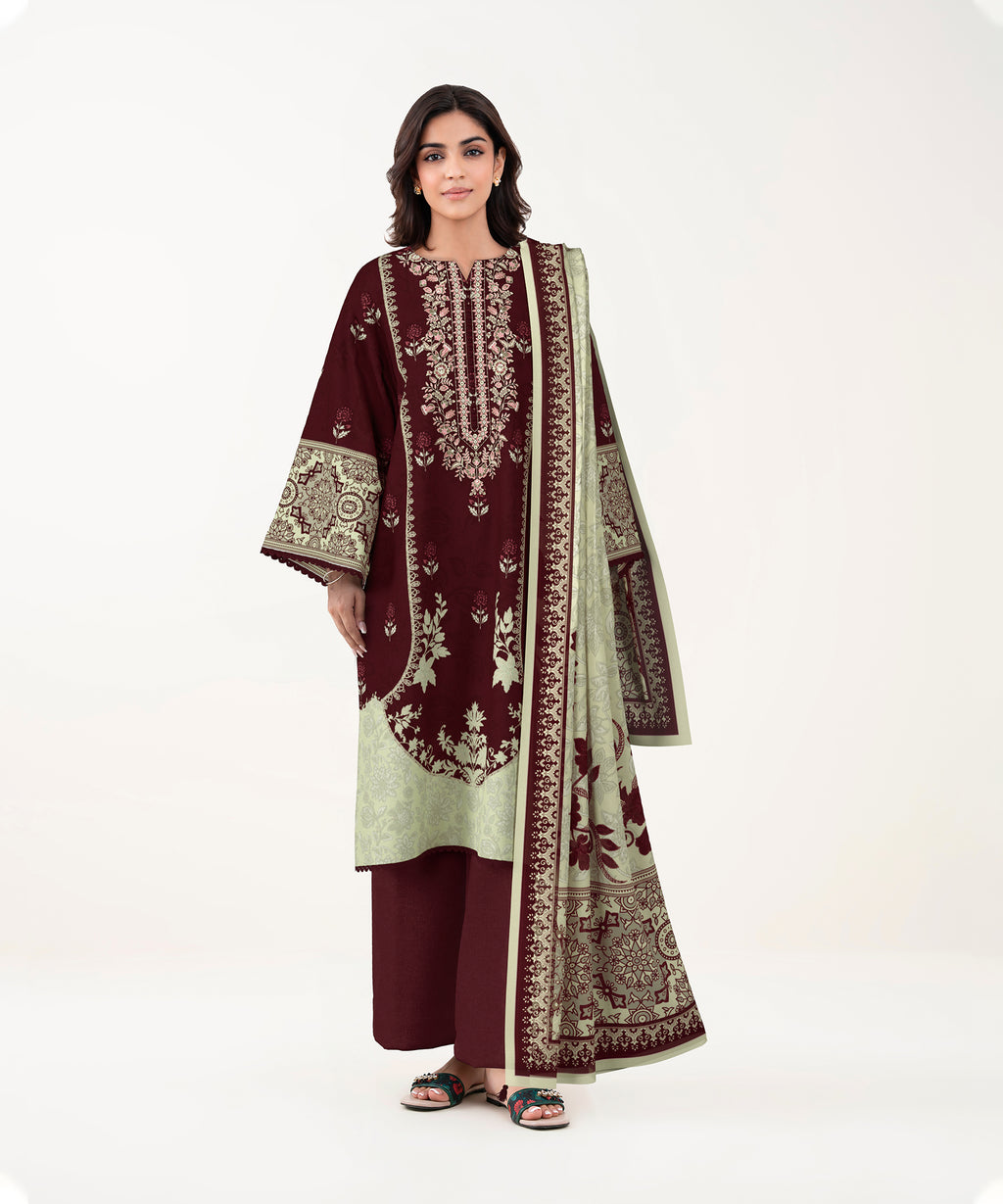 Sapphire Embroidered Lawn Unstitched 3 Piece